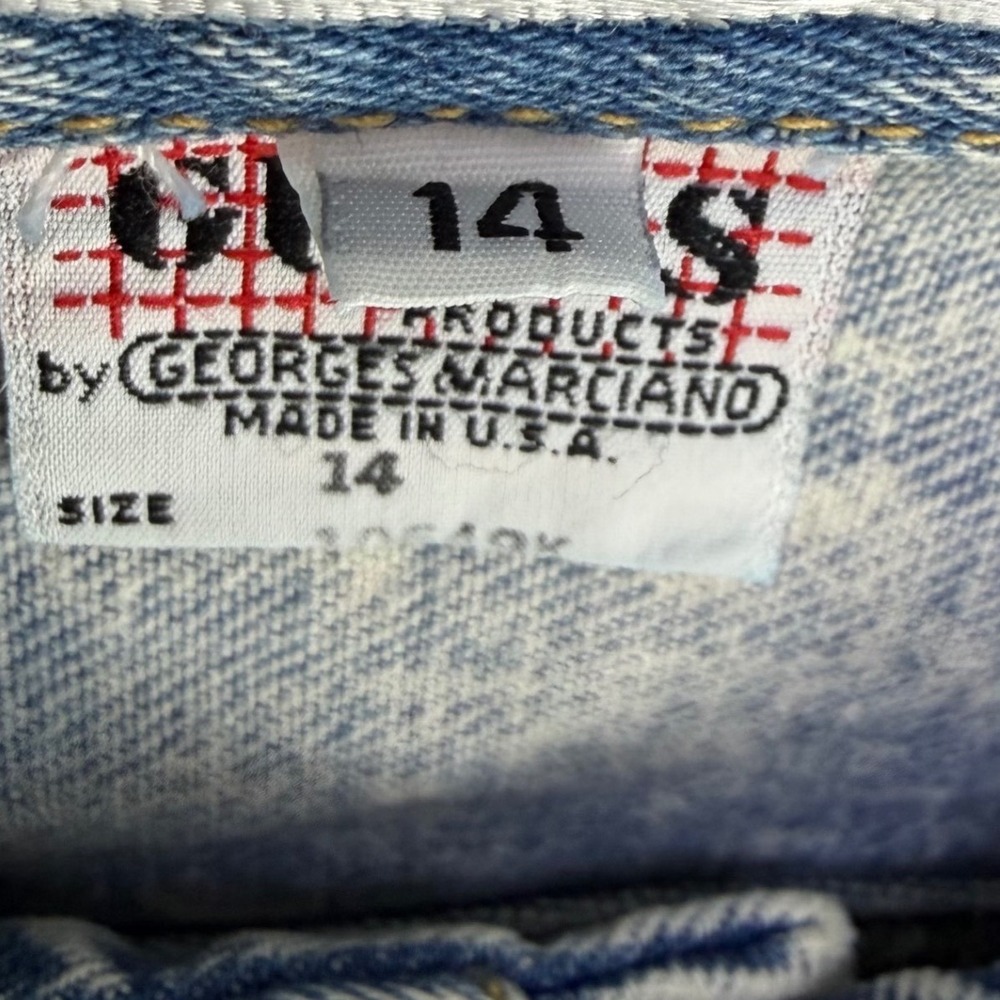 Vintage Georges Marciano for Guess Acid Wash Denim Jacket Size 14 Made in USA - Picture 12 of 16